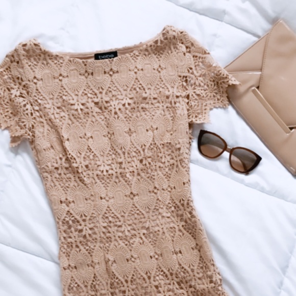 bebe Dresses & Skirts - Bebe Crochet Lace Dress